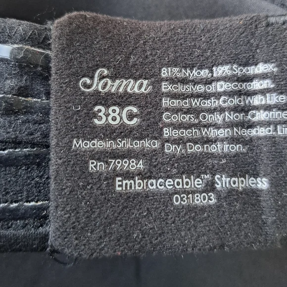 Soma Black and Tan Women's Intimates Set